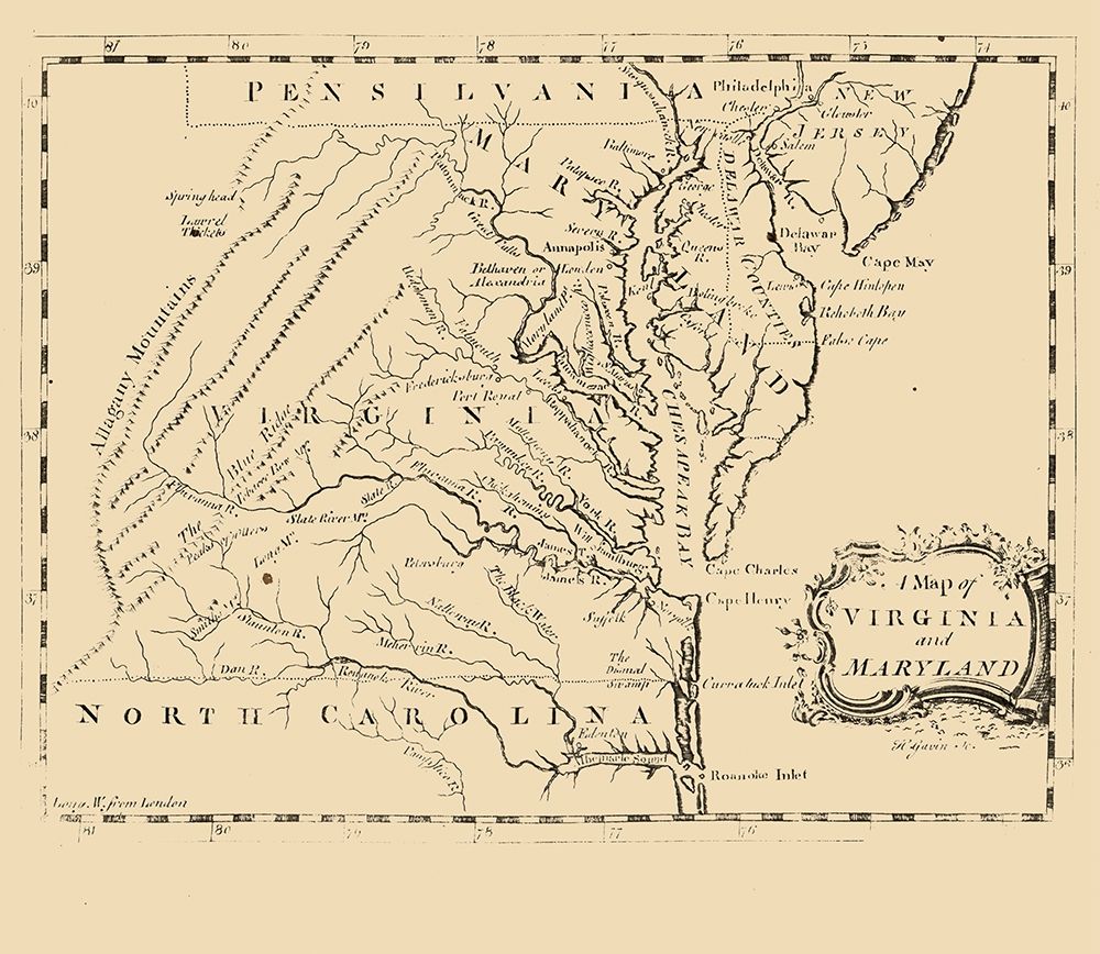 Virginia Maryland - Gavin 1767