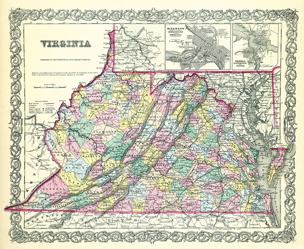 Virginia - Colton 1856