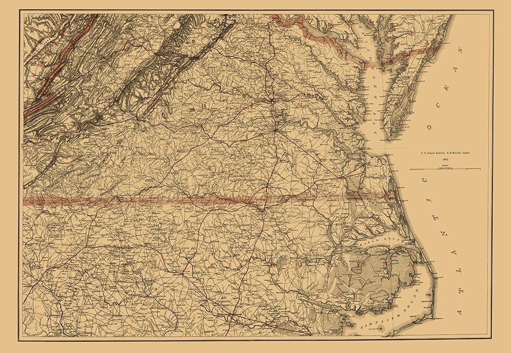Virginia Southern and Northern North Carolina 1865