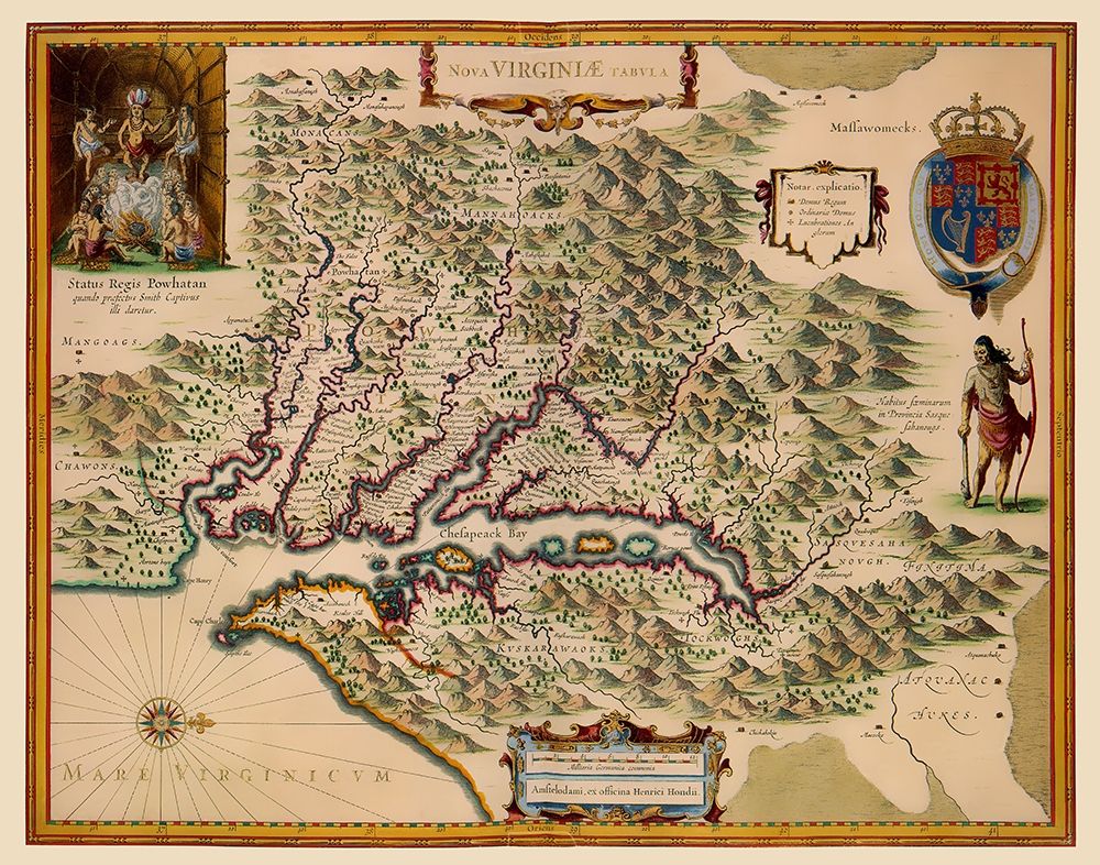 Virginia - Hondius 1633