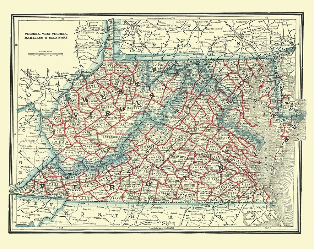Virginia, West Virginia, Maryland, Delaware 1893