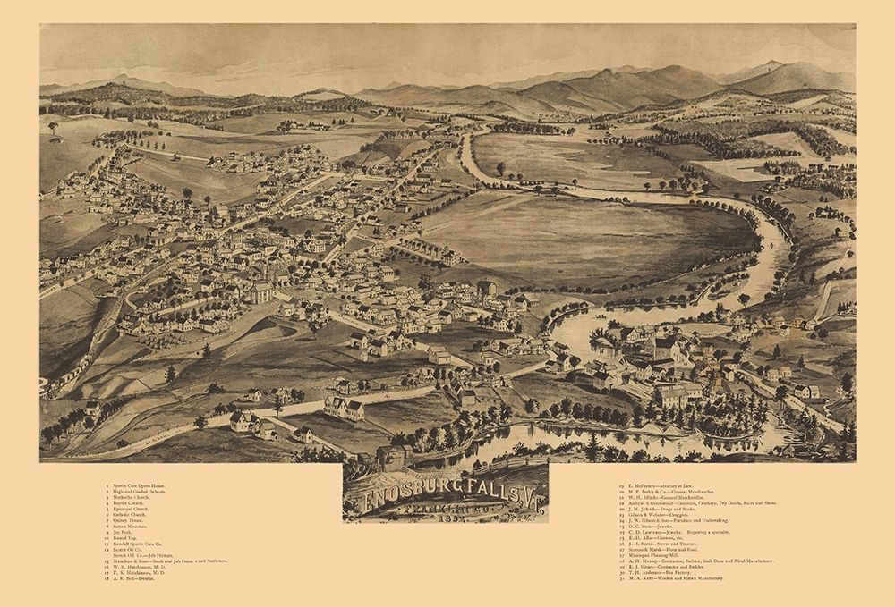 Enosburg Falls Vermont - Norris 1892