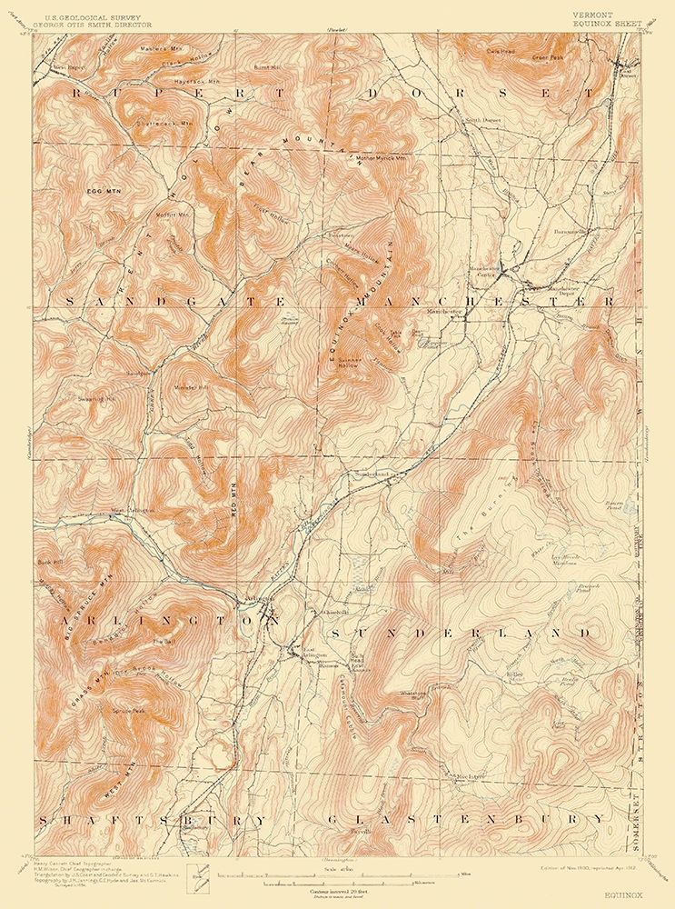 Equinox Vermont Quad - USGS 1900