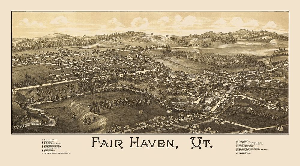 Fair Haven Vermont - Burleigh 1886