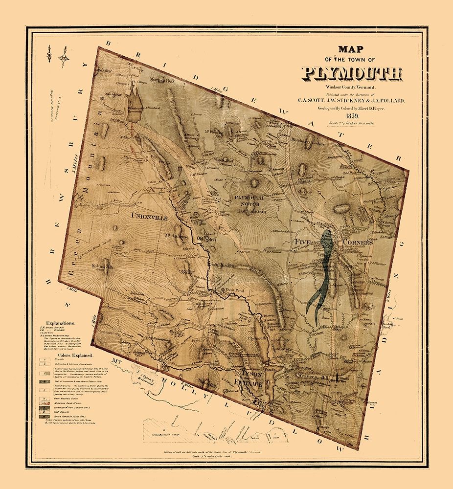 Plymouth Vermont - Hager 1859