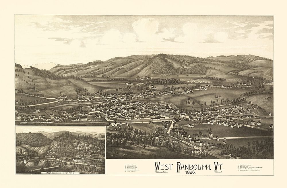 West Randolph Vermont - Burleigh 1886