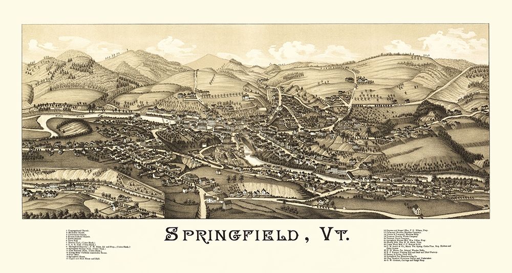 Springfield Vermont - Burleigh 1886