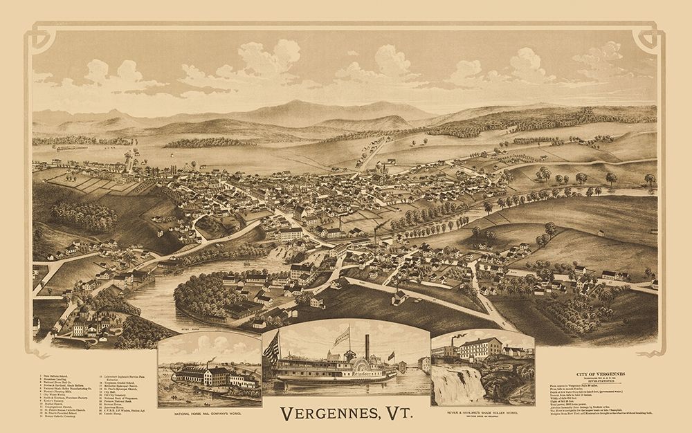 Vergennes Vermont - Burleigh 1890