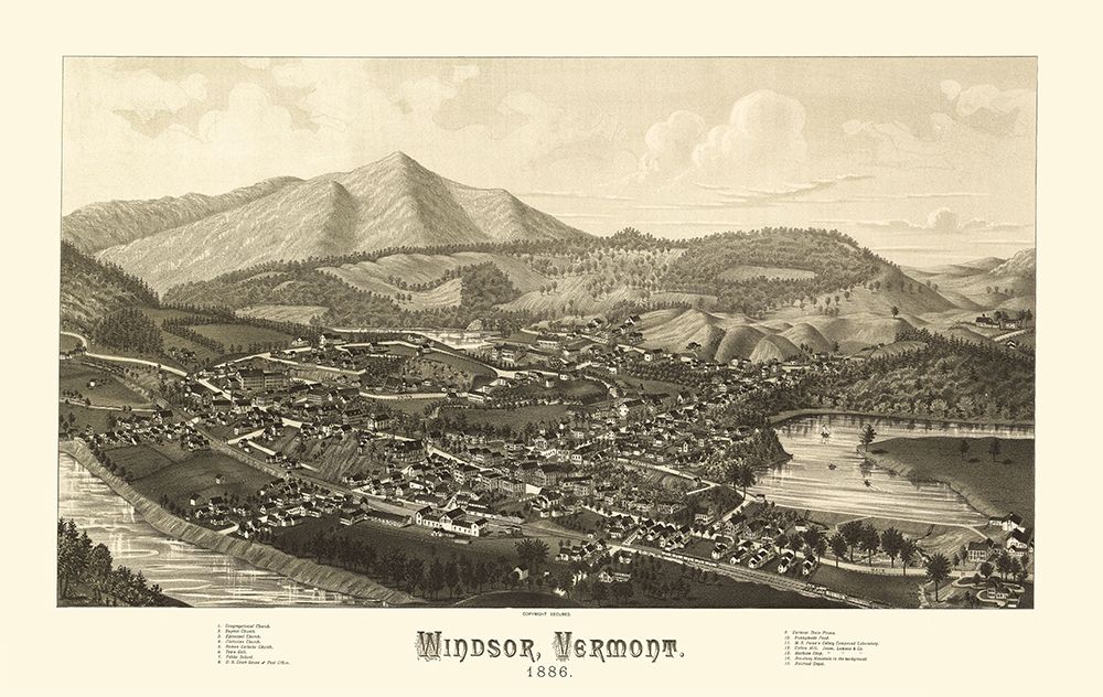 Windsor Vermont - Burleigh 1886