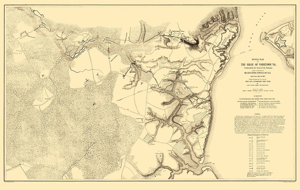 Yorktown Siege Virginia - Labbot 1862