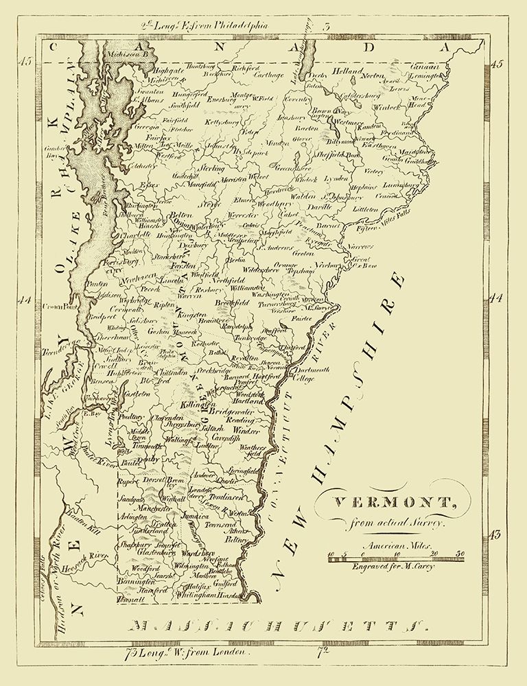 Vermont - Carey 1796