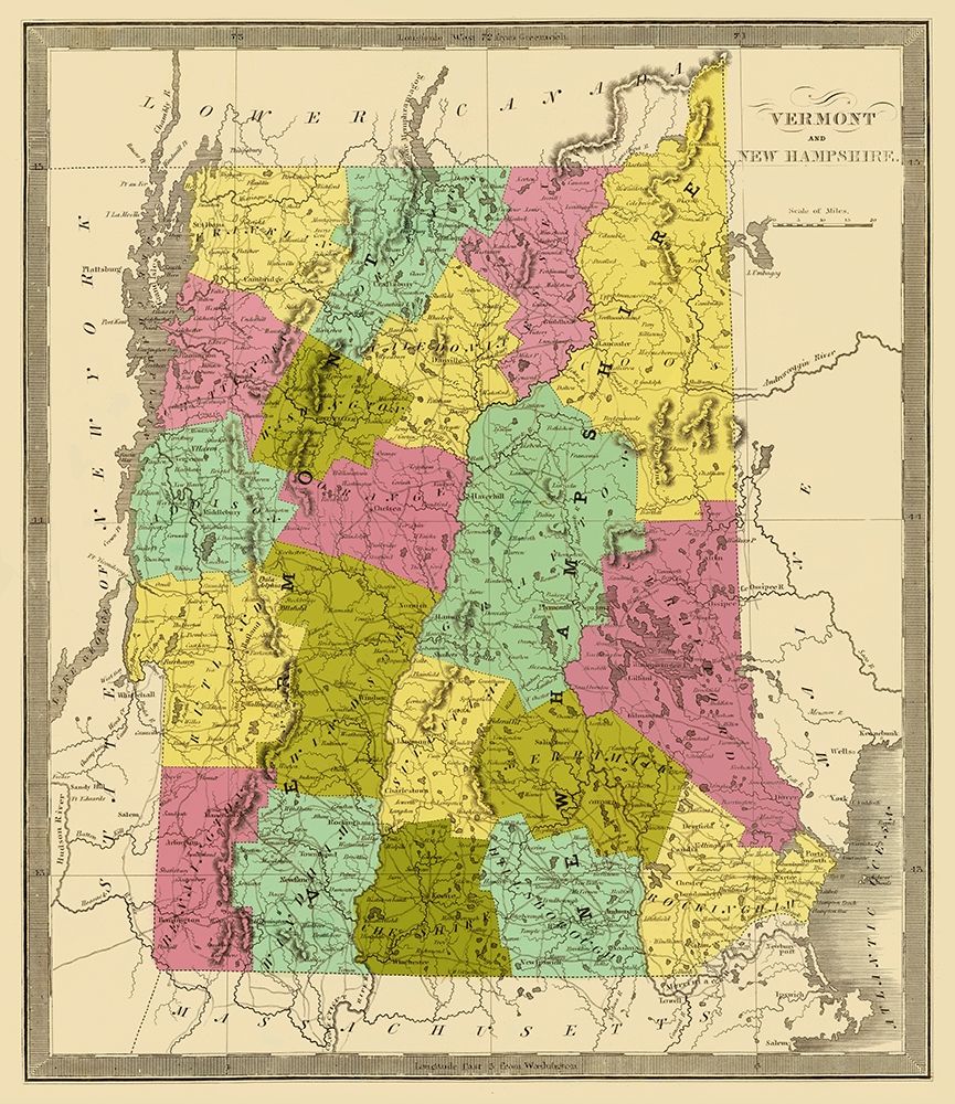 Vermont, New Hampshire - Greenleaf 1840