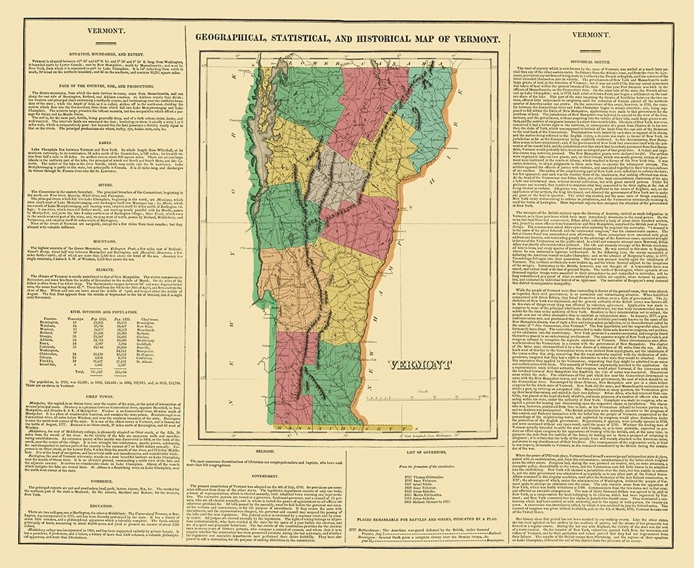 Vermont - Carey and Lea 1822