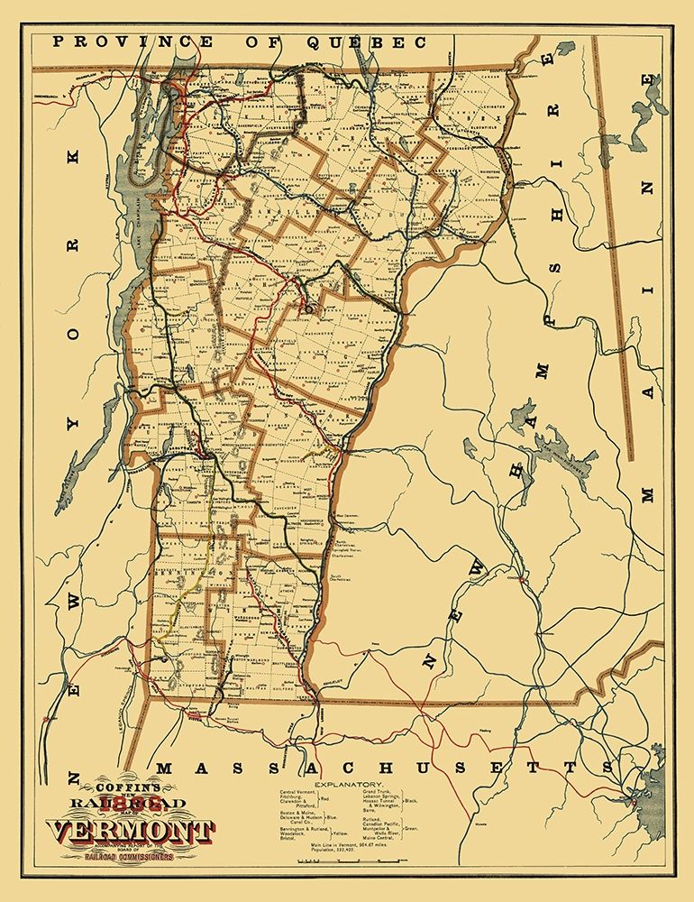 Vermont Railroads - Coffins 1896