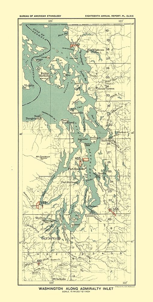 Washington - Admiralty Inlet - Hoen 1896