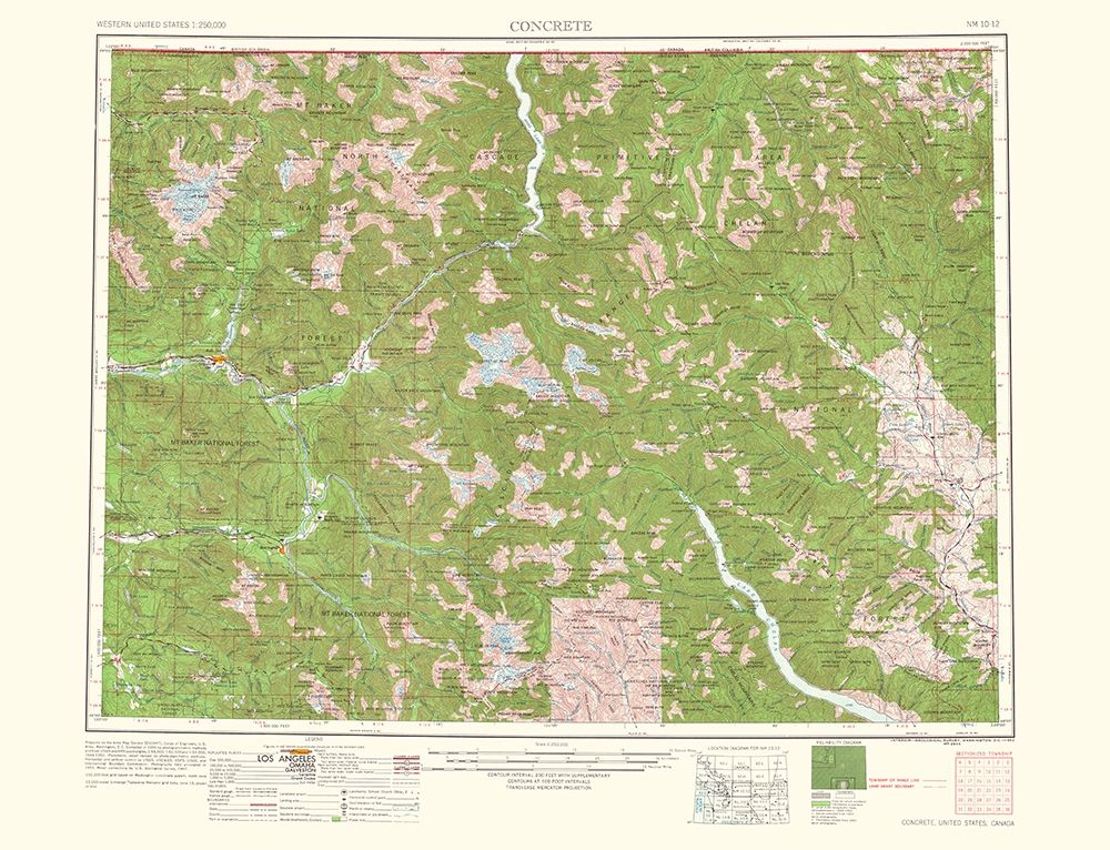 Concrete Washington Quad - USGS 1962