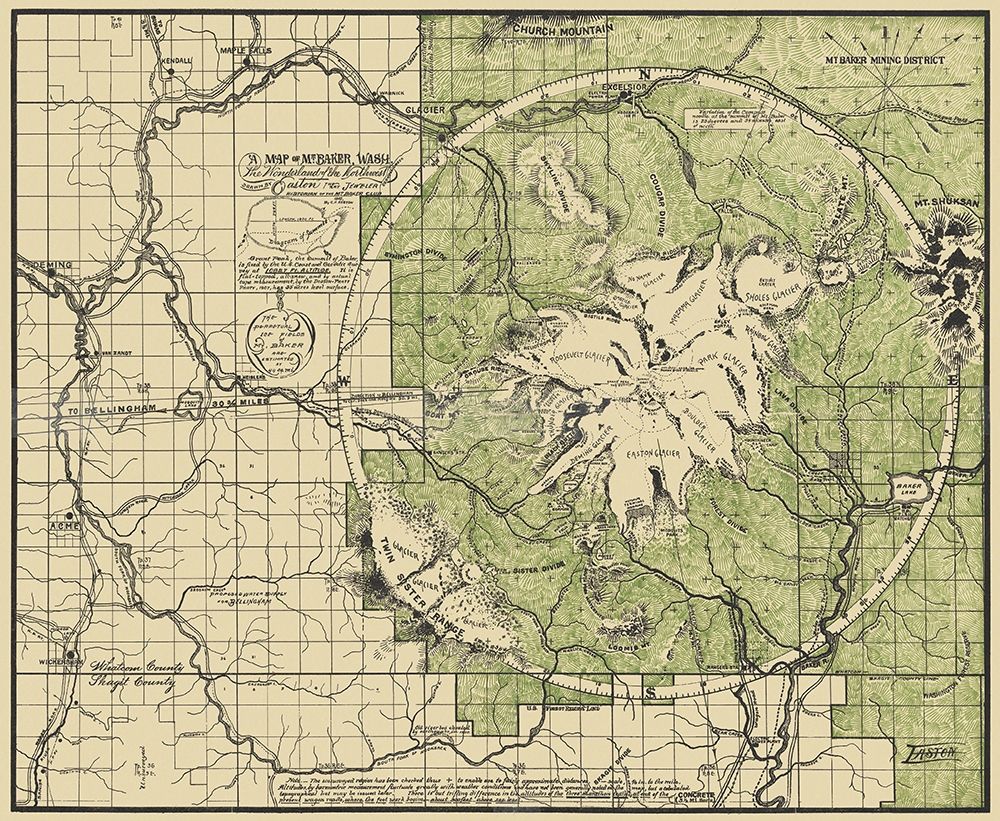 Mount Baker Washington - Easton 1912