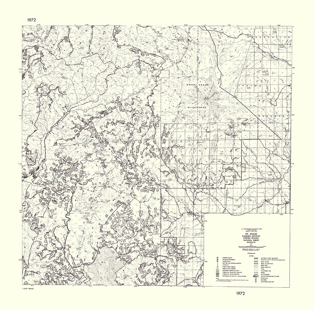Mt Adams Washington - USDA 1972