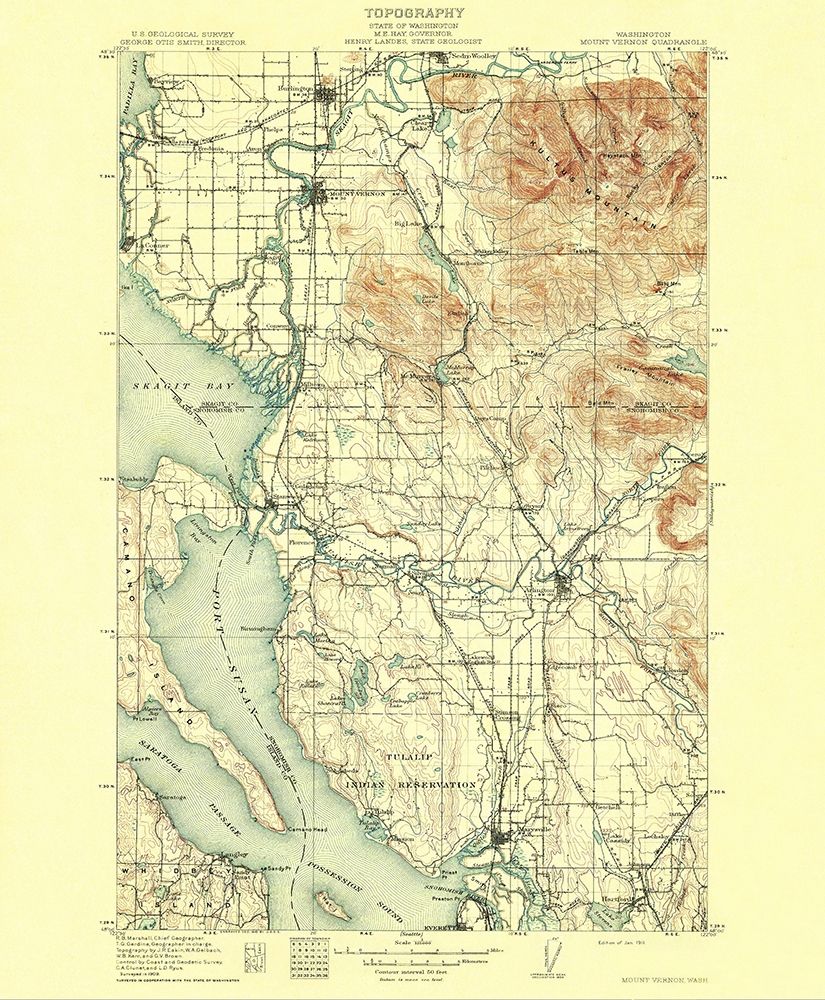 Mt Vernon Washington Quad - USGS 1911