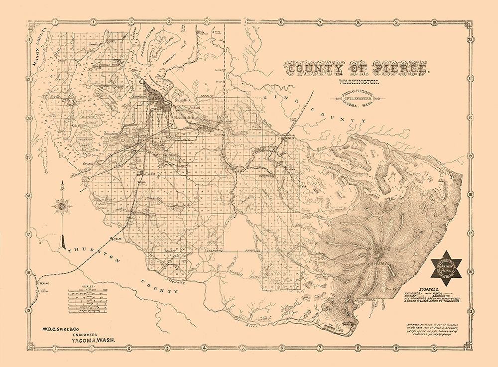 Pierce County Washington - Plummer 1890