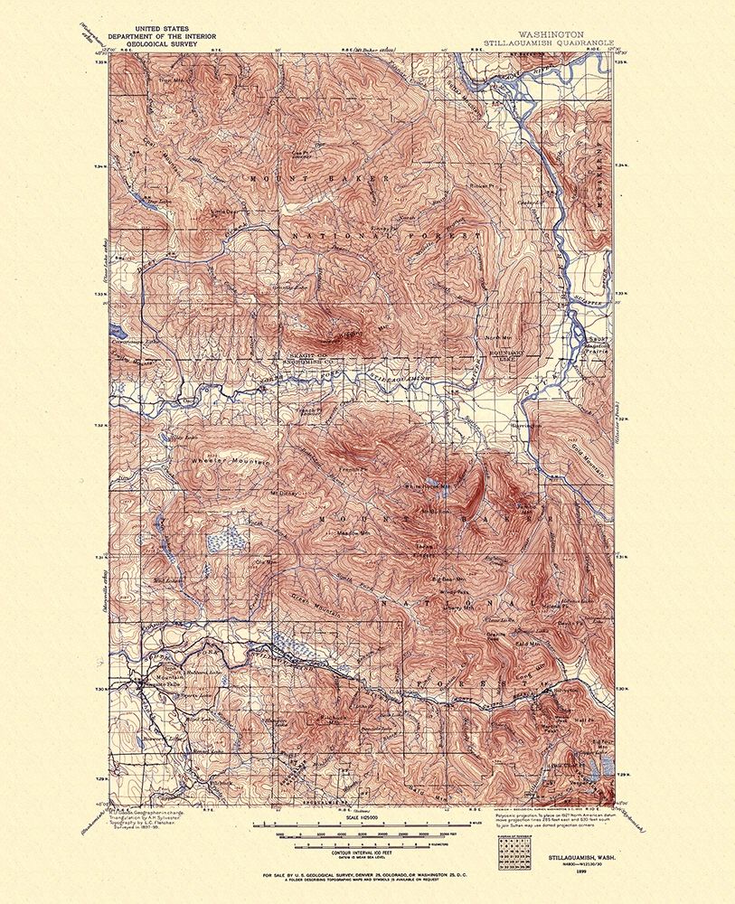 Stillaguamish Washington Quad - USGS 1899