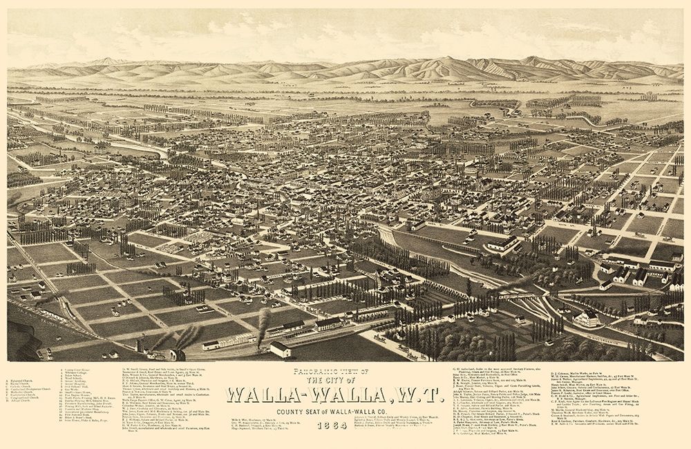 Walla Walla Washington - Burleigh 1884