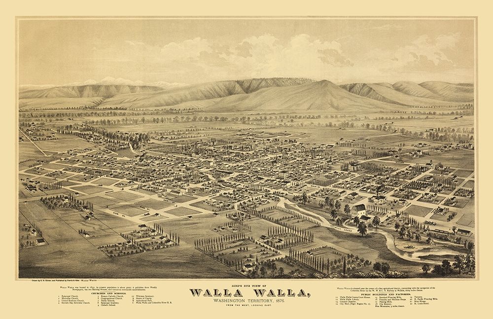Walla Walla Washington - Everts 1876