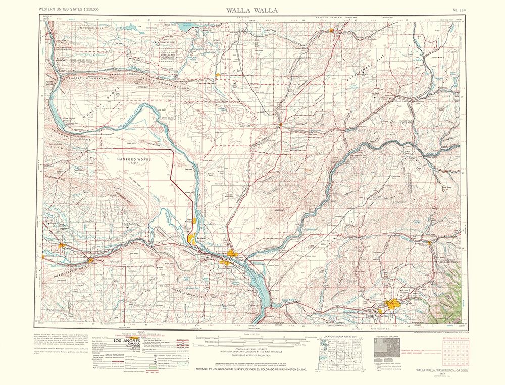 Walla Walla Washington Quad - USGS 1964