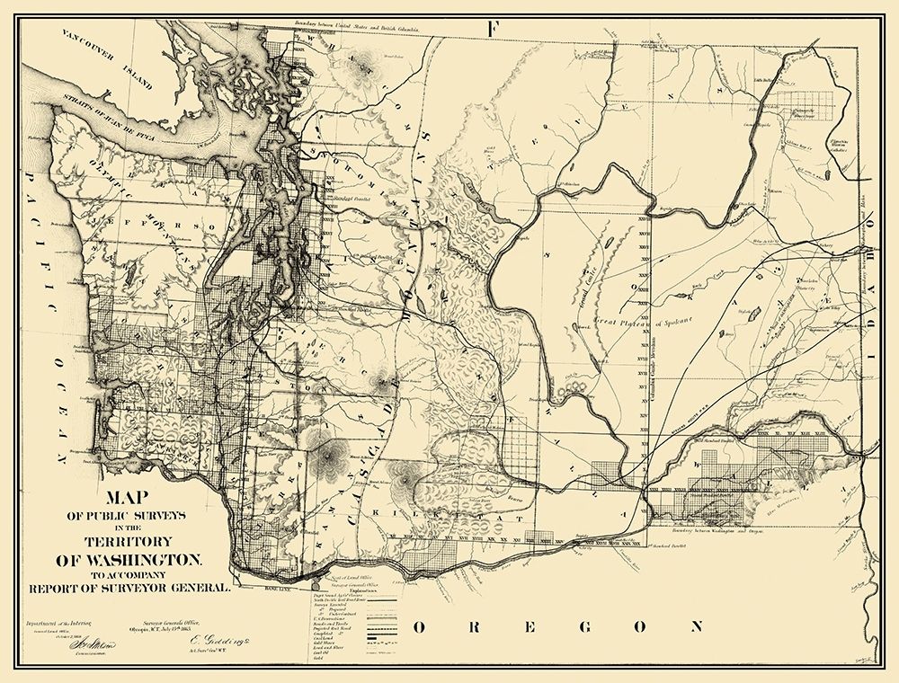 Washington Territory Public Survey - 1865