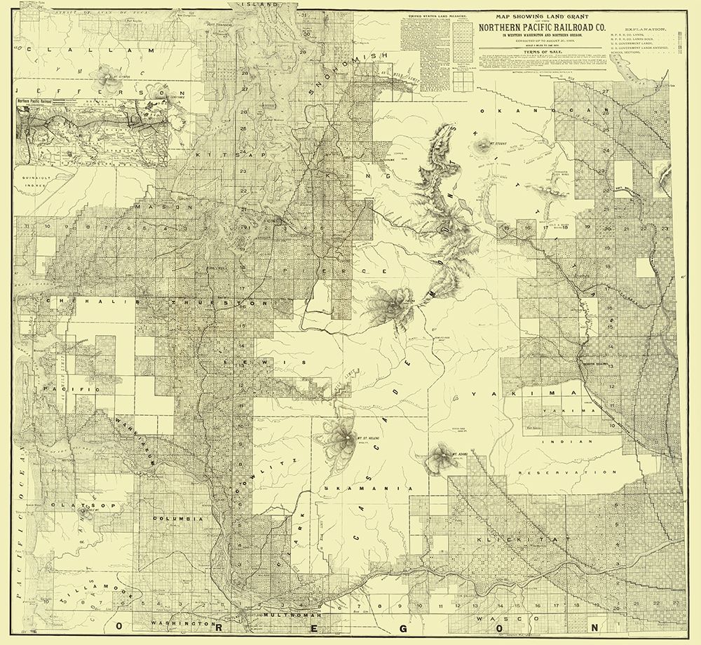 Northern Pacific Railroad Land Grant 1888