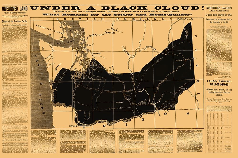 Washington, Problems with Land Grant 1883