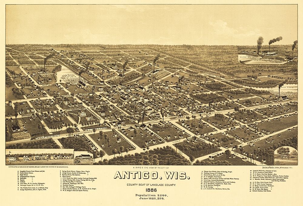 Antigo Wisconsin - Norris 1886