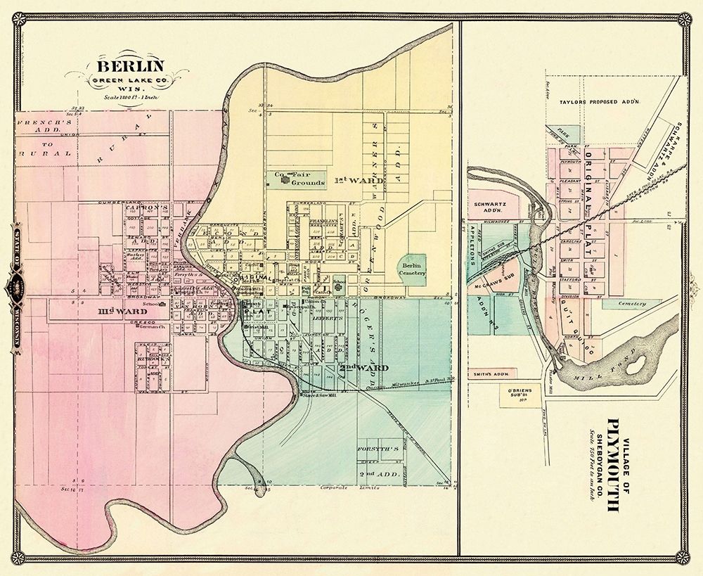 Berlin, Plymouth Wisconsin - Snyder 1878