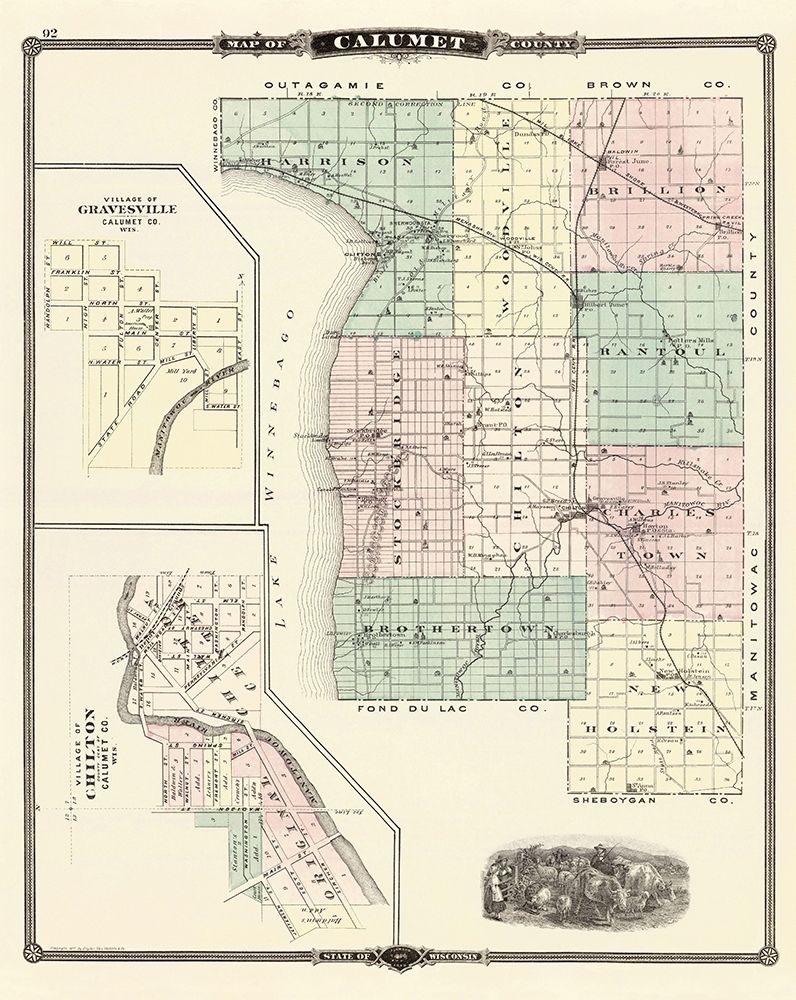 Calumet Wisconsin Landowner - Snyder 1878