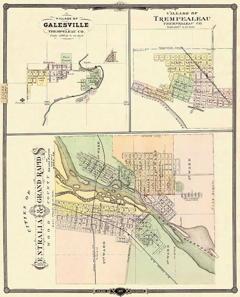 Centralia, Grand Rapids Wisconsin - Snyder 1878