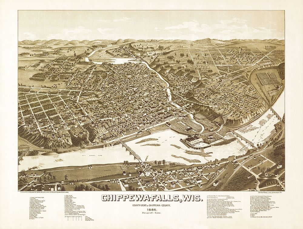 Chippewa Falls Wisconsin - Norris 1886