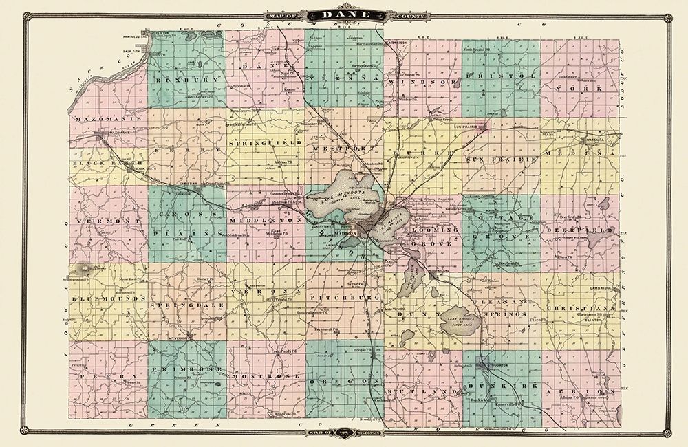 Dane Wisconsin Landowner - Snyder 1878