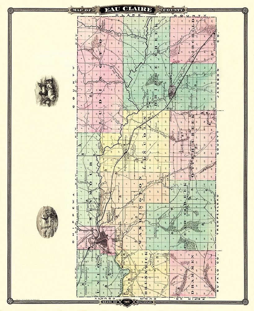 Eau Claire Wisconsin Landowner - Snyder 1878