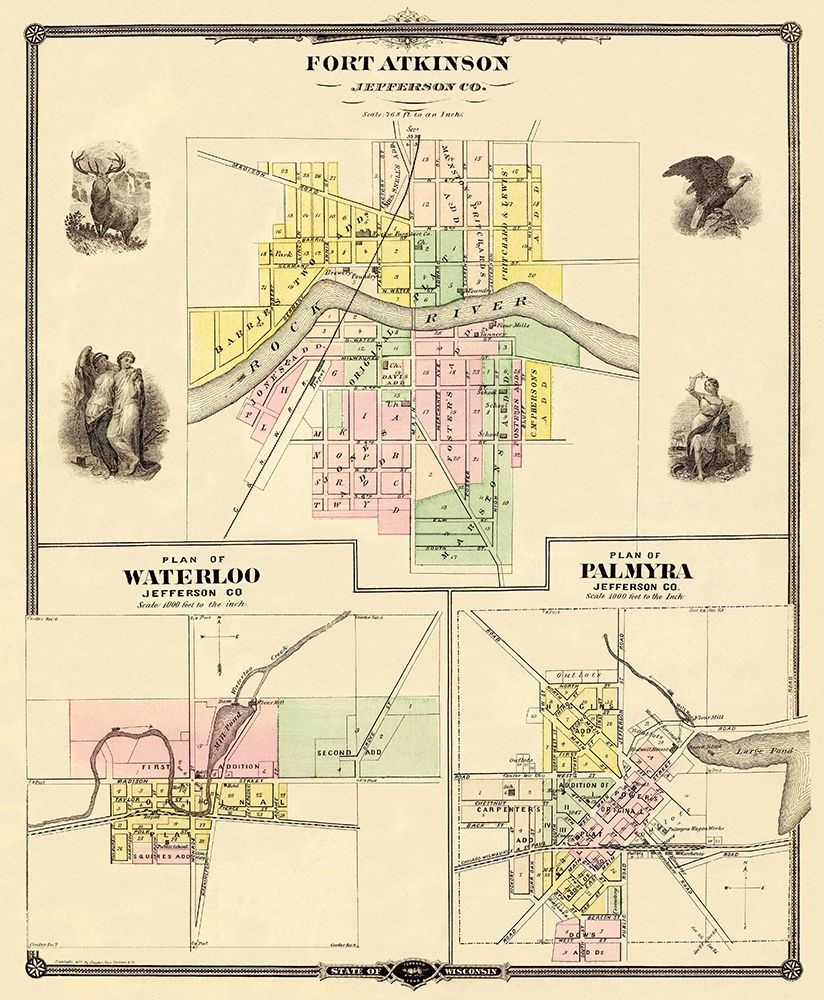 Fort Atkinson Wisconsin Landowner - Snyder 1878