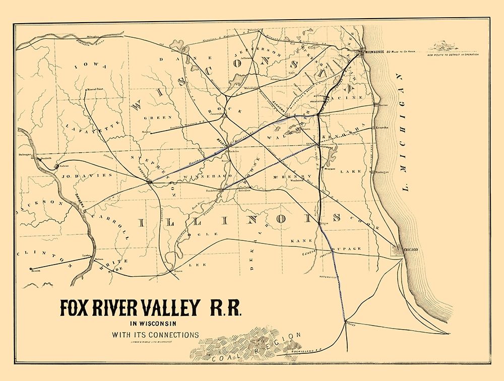 Fox River Valley Railroad - Lipman 1857