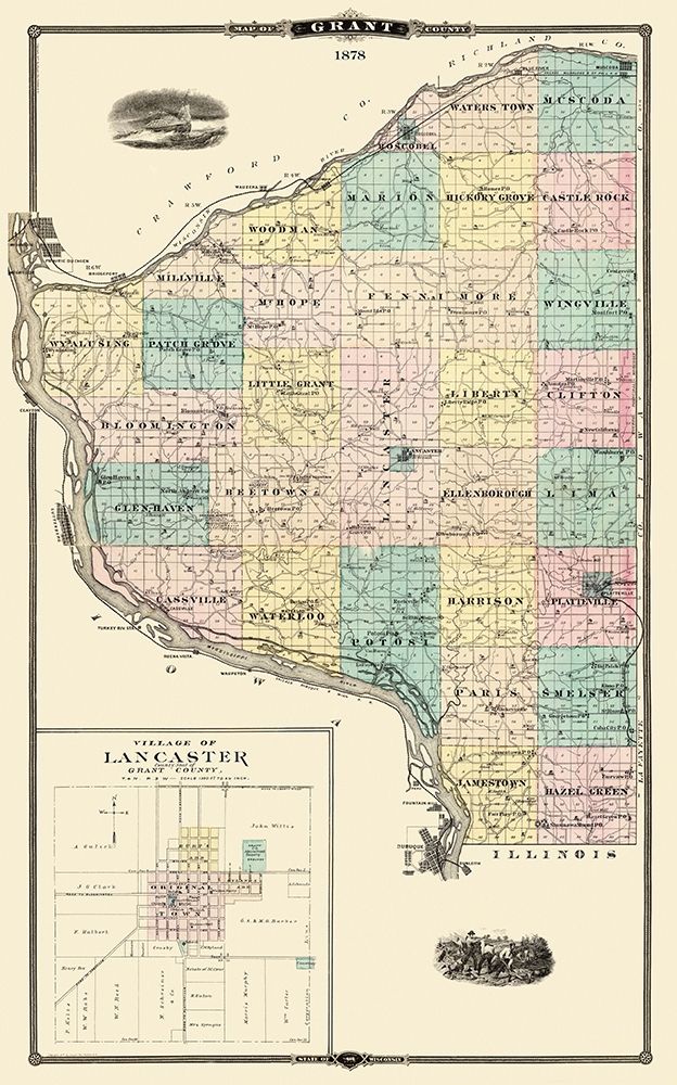 Grant Wisconsin Landowner - Snyder 1878