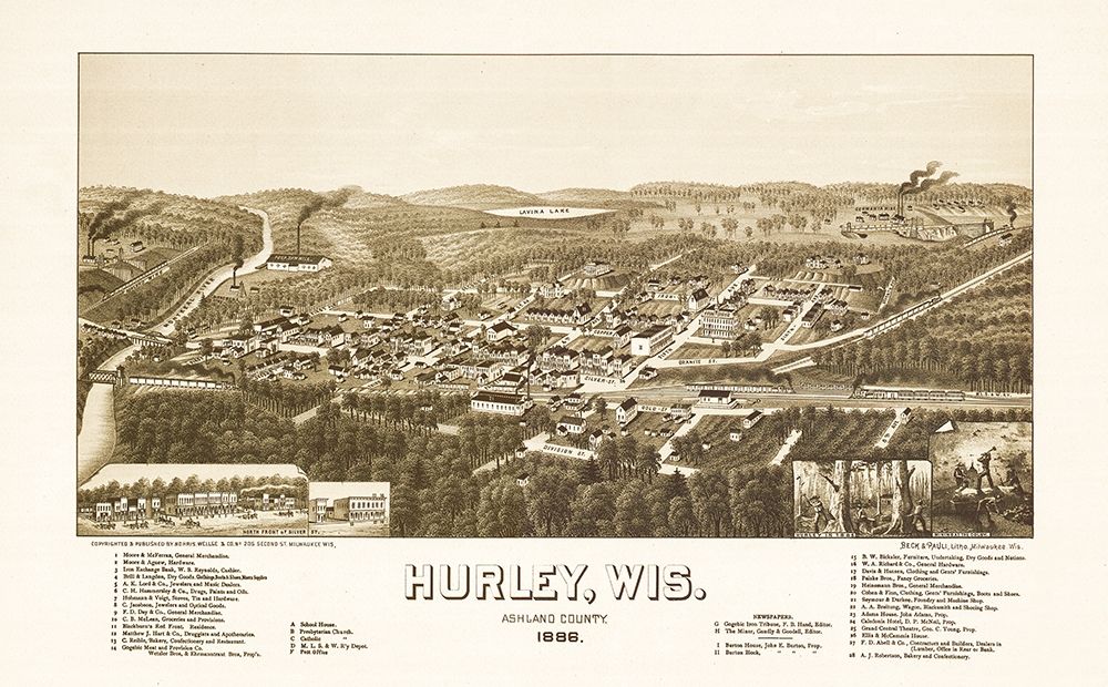 Hurley Wisconsin - Norris 1886