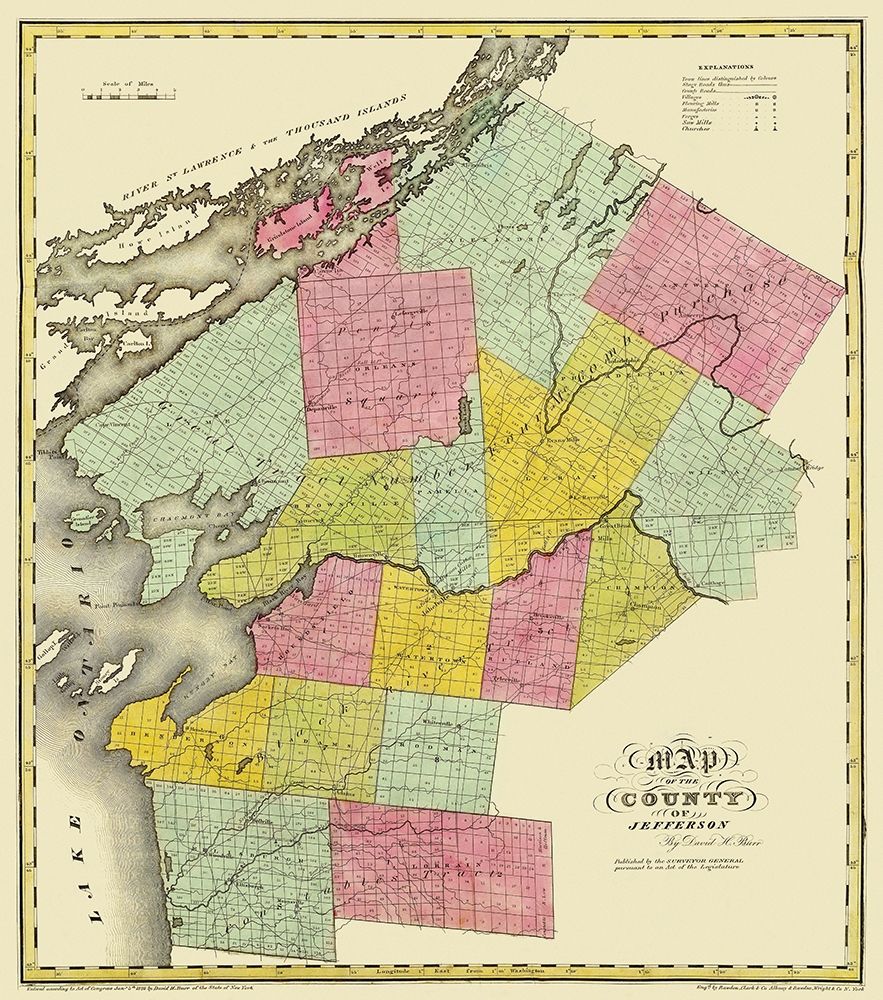 Jefferson New York Landowner - Burr 1829