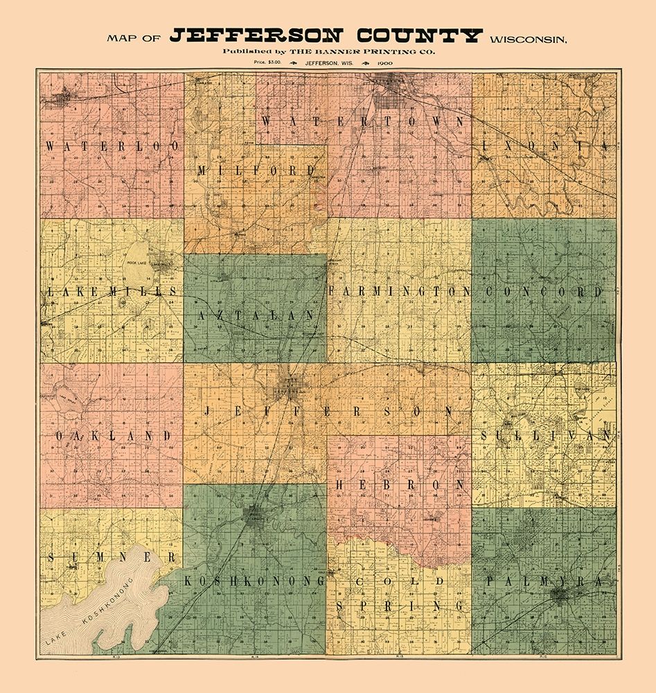 Jefferson County Wisconsin - Banner 1900