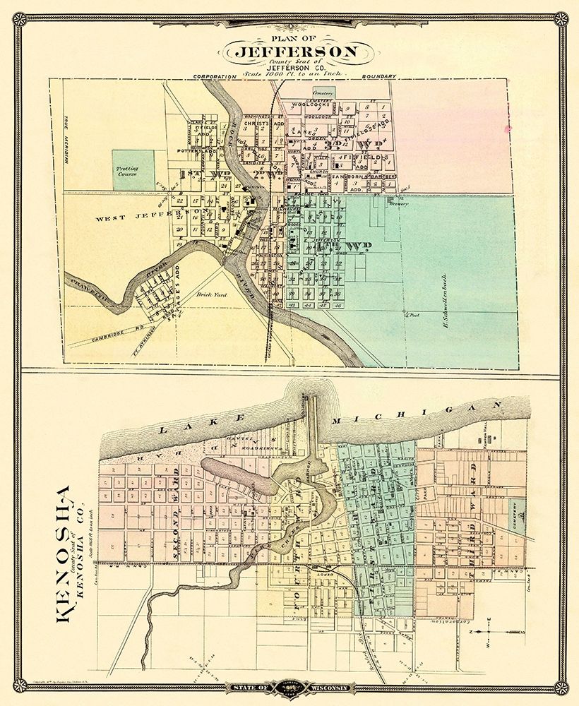 Kenosha, Jefferson Wisconsin - Snyder 1878