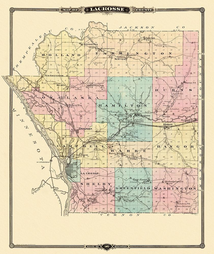 La Crosse Wisconsin Landowner - Snyder 1878