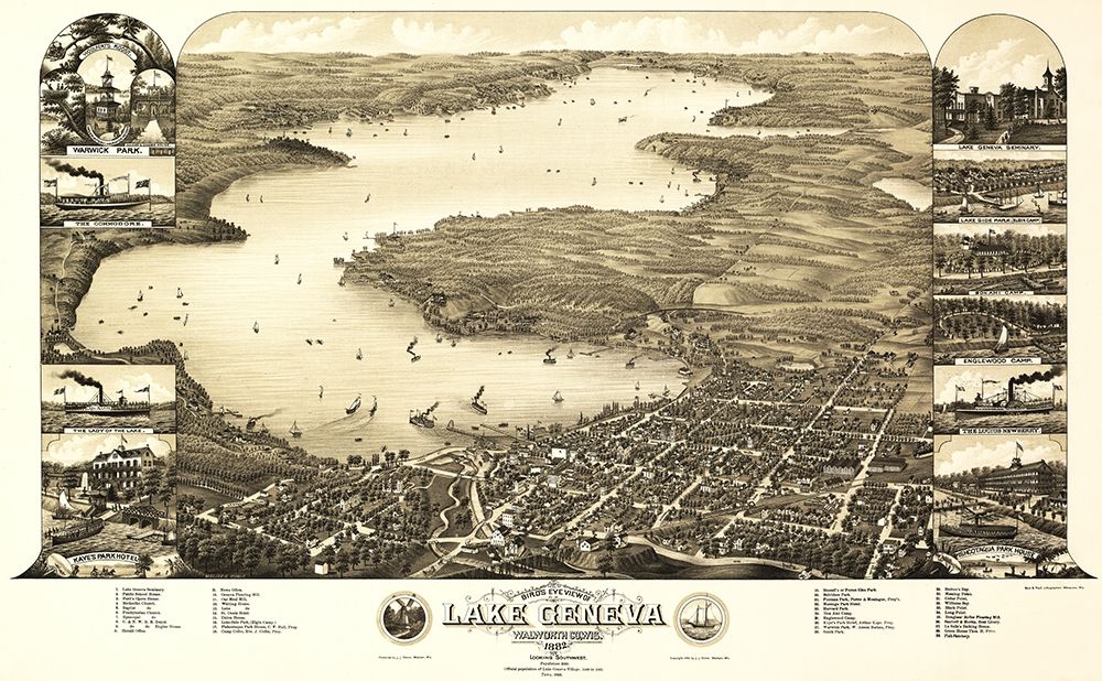 Lake Geneva Wisconsin - Poole 1882