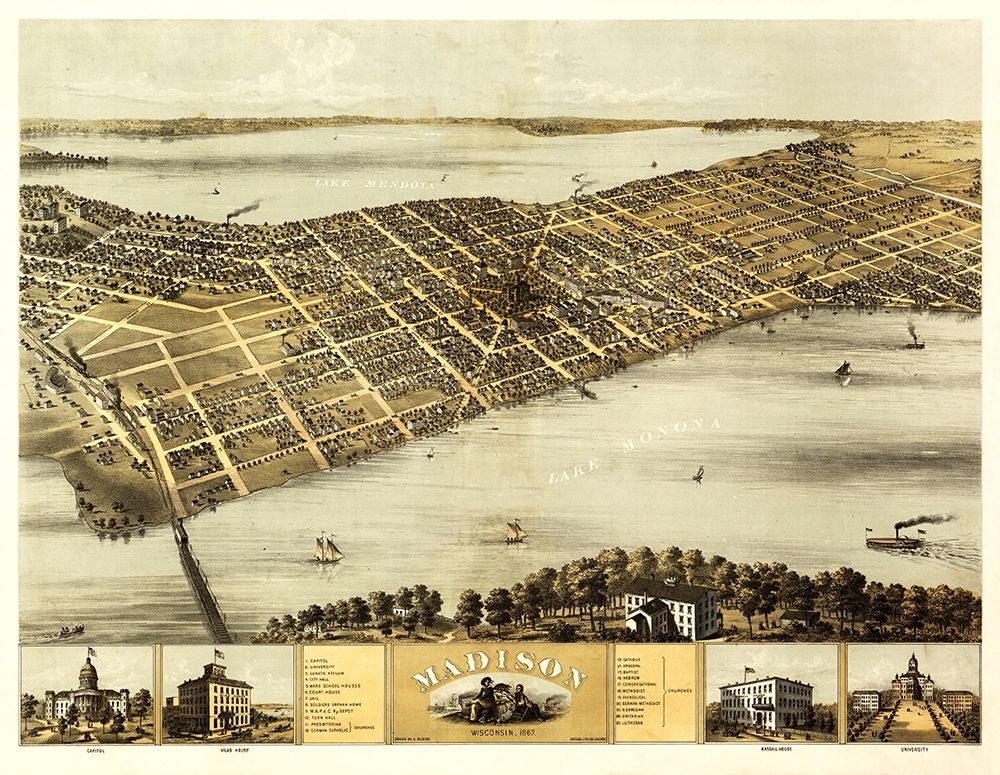 Madison Wisconsin - Norris 1867