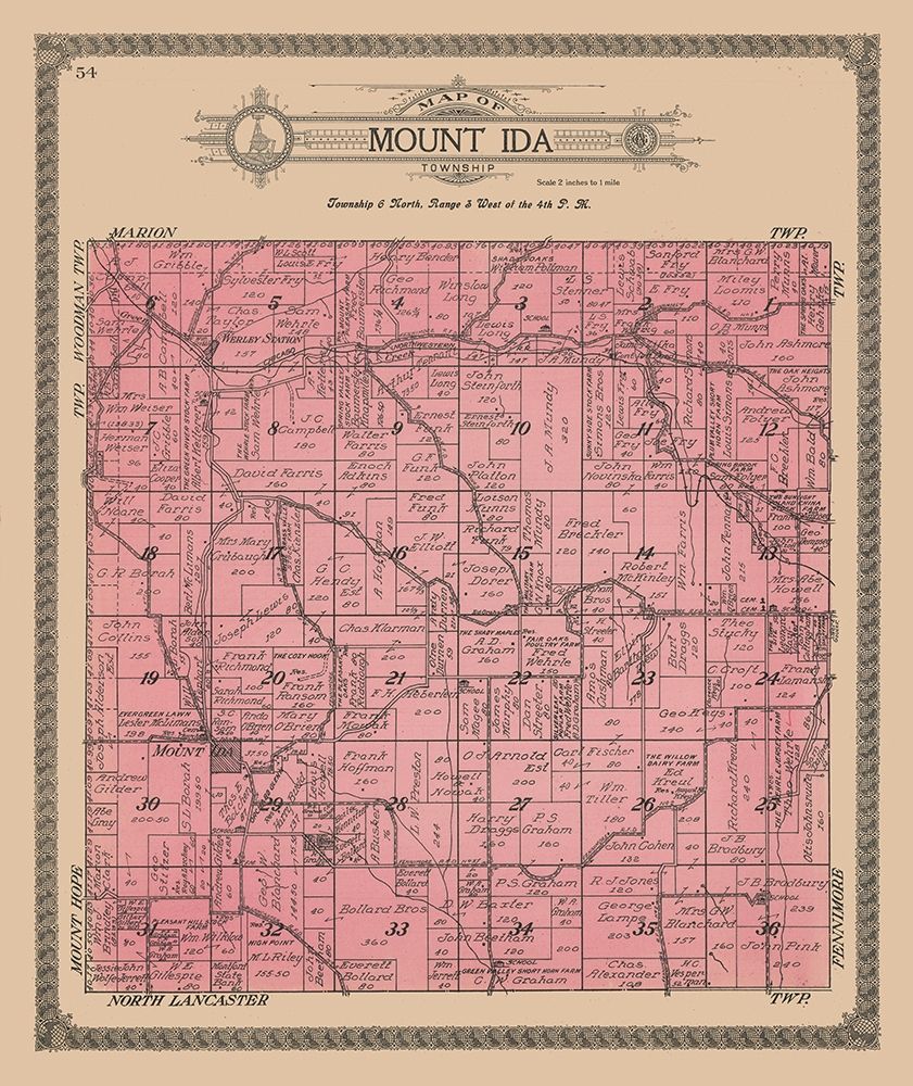 Mount Ida Township  Wisconsin - Ogle 1918