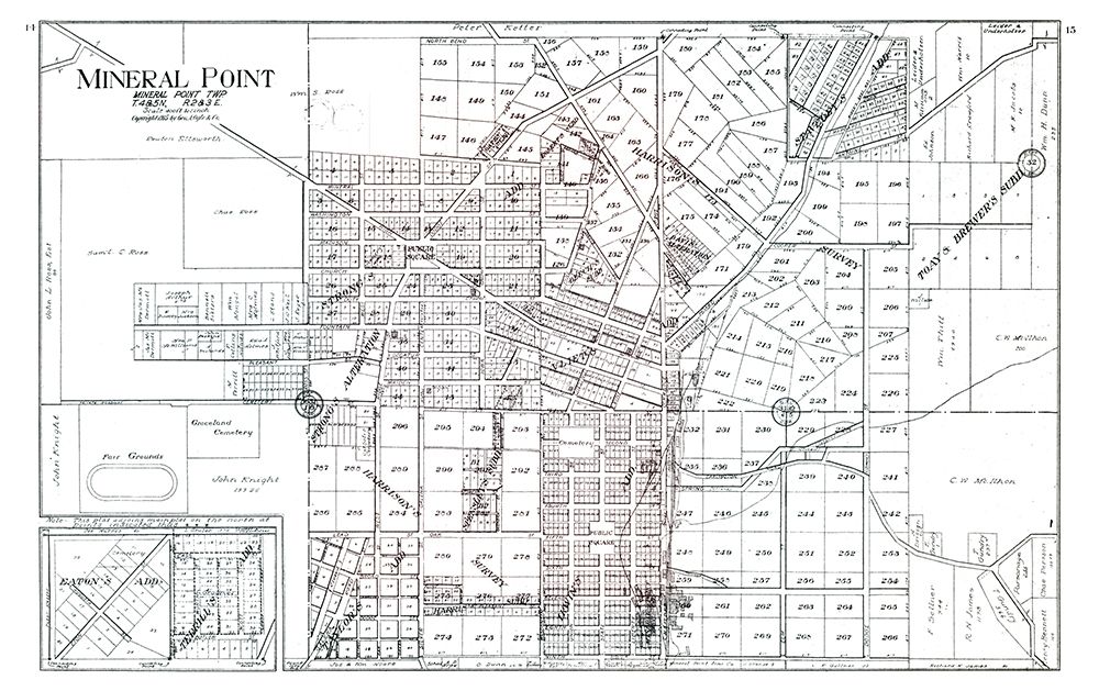Mineral Point  Wisconsin - Ogle 1915